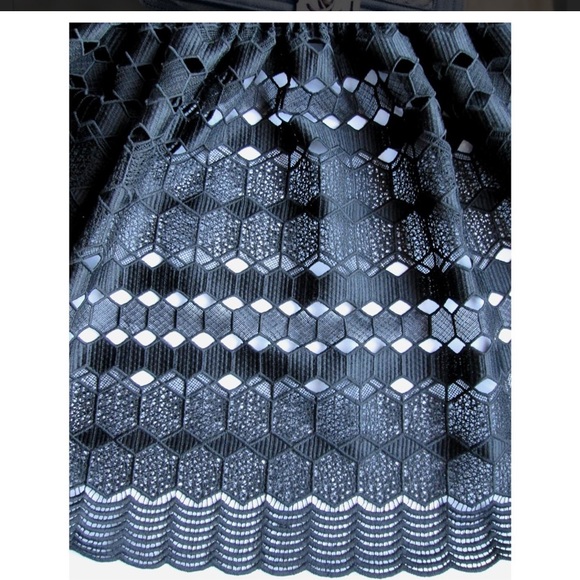 Sandro Black Lace Plunge Neckline Luminary Dress 4 - Picture 12 of 14